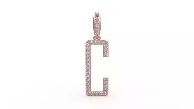 Initial Letters Pendant C 3D print model