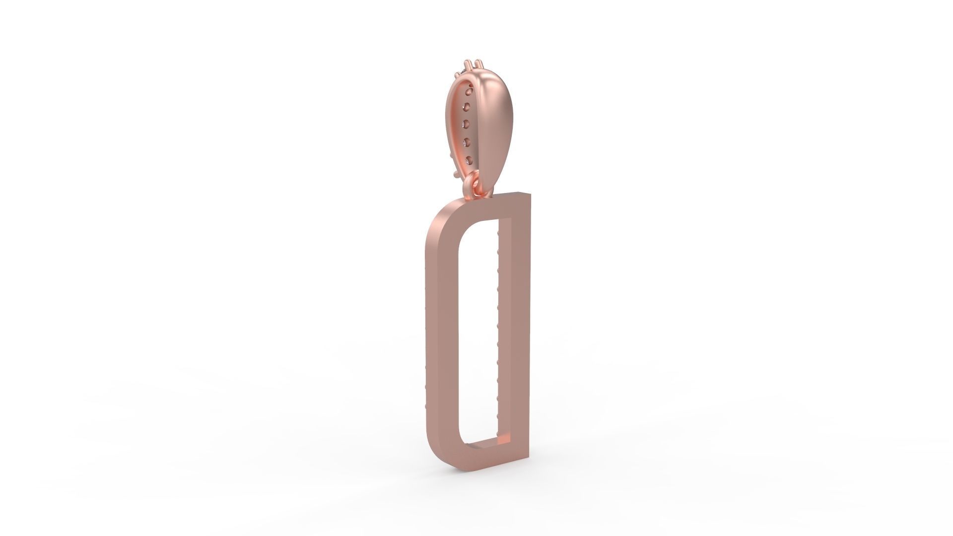 Initial Letters Pendant D 3D print model_3
