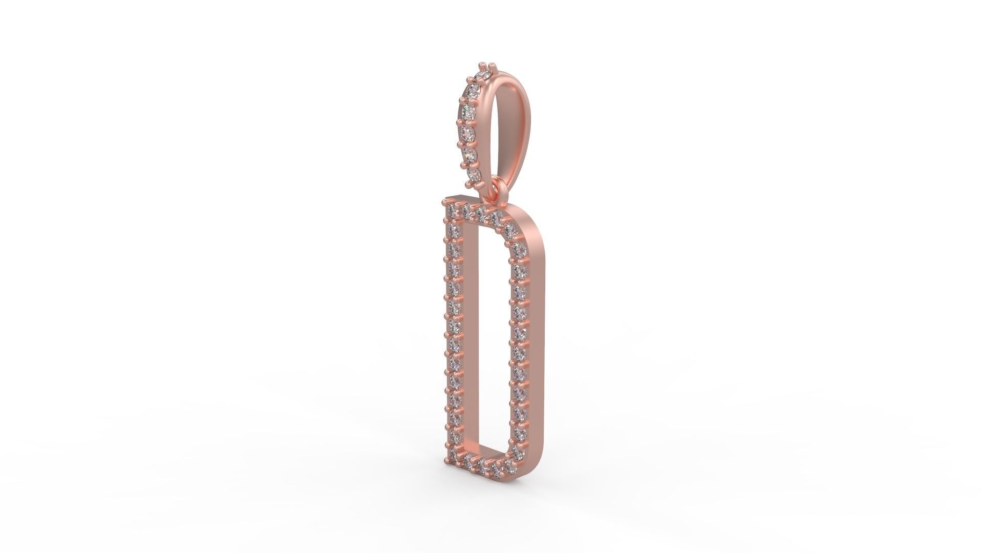 Initial Letters Pendant D 3D print model_1