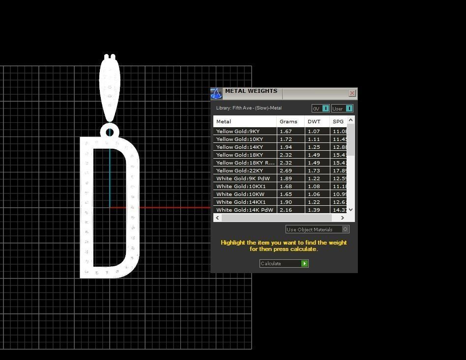 Initial Letters Pendant D 3D print model_6