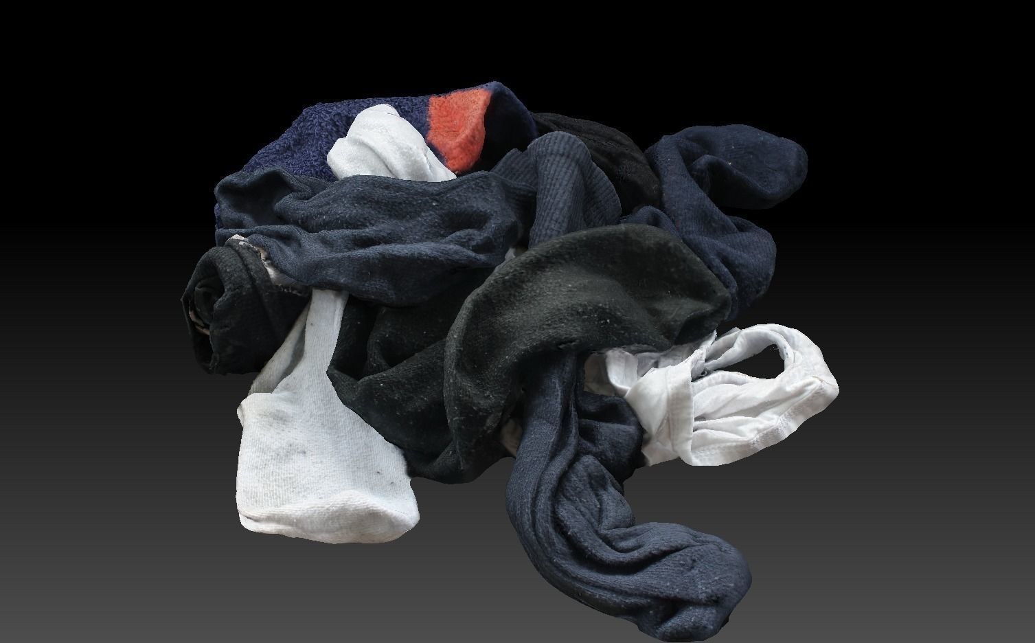 Pile of Cloths 7 Low-poly 3D model_3