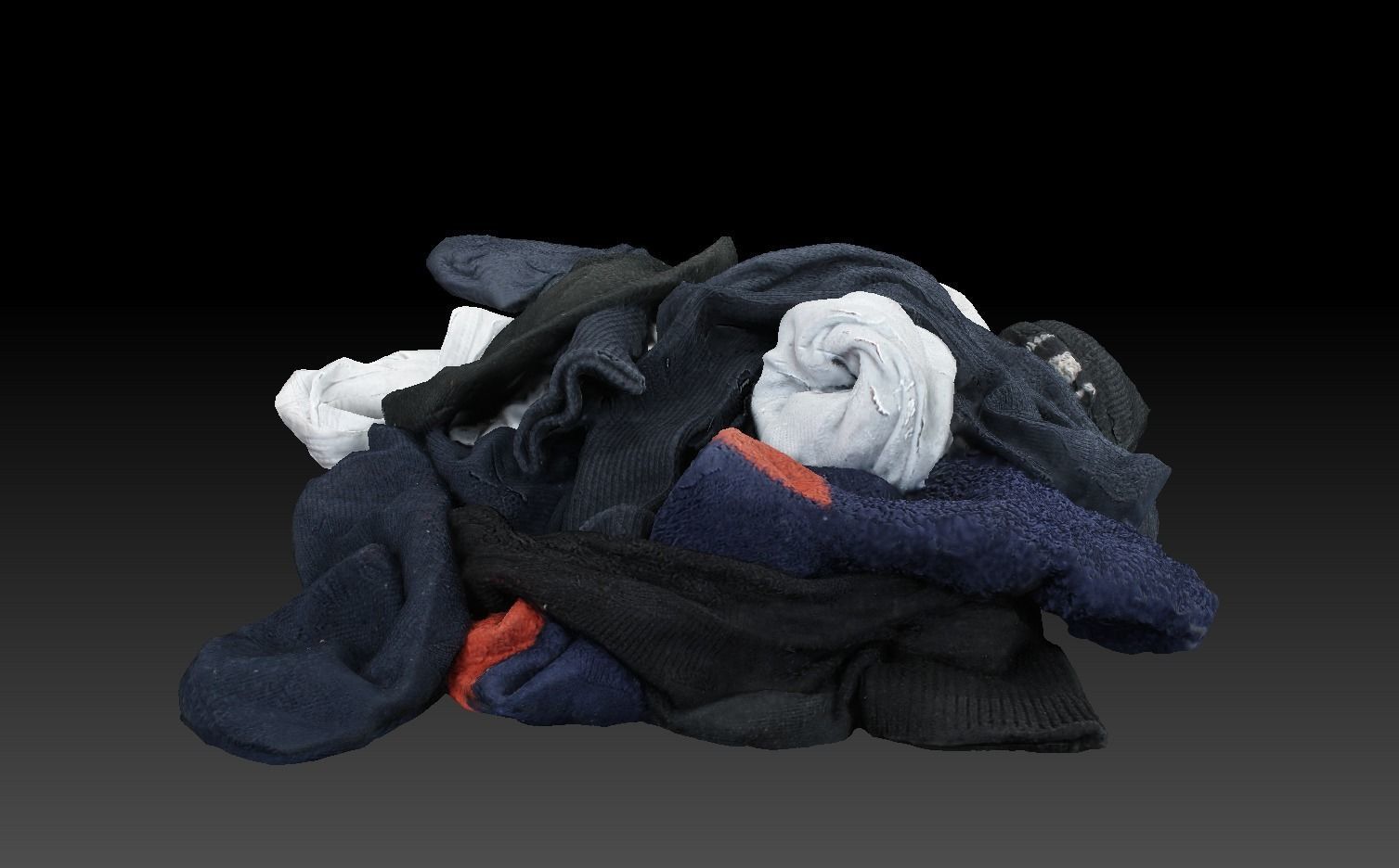 Pile of Cloths 7 Low-poly 3D model_9