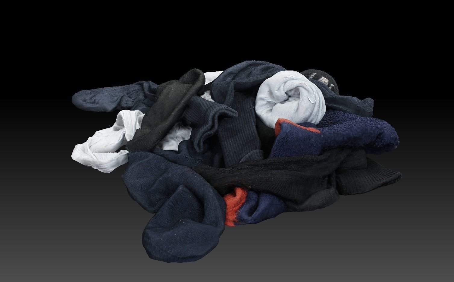 Pile of Cloths 7 Low-poly 3D model_8