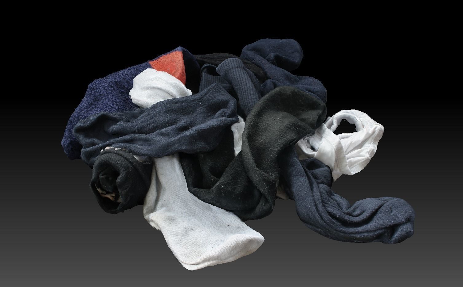 Pile of Cloths 7 Low-poly 3D model_2