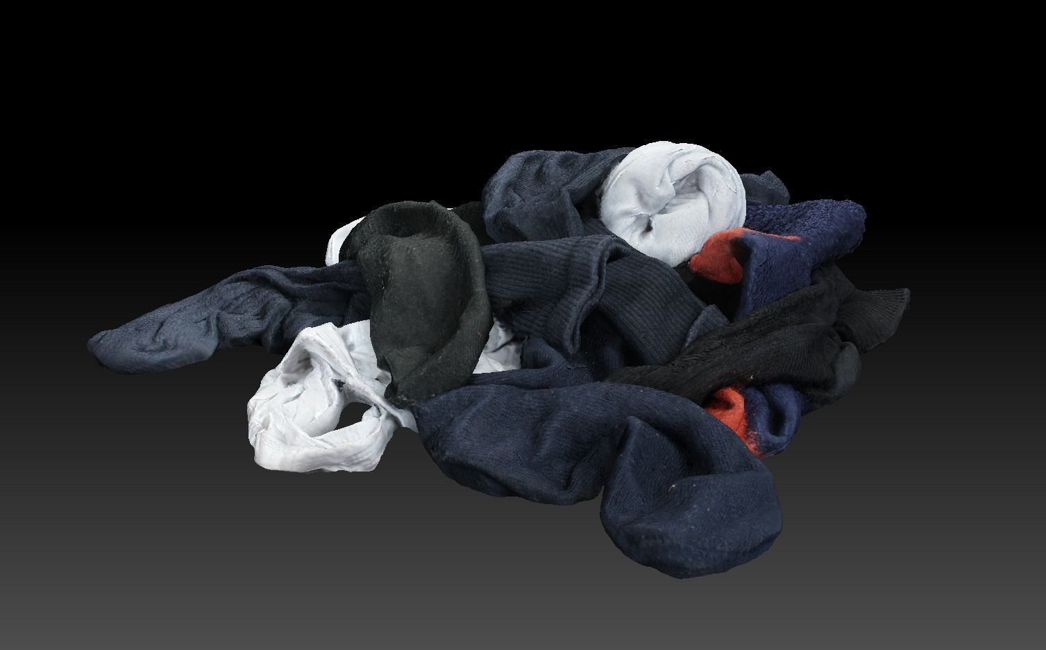 Pile of Cloths 7 Low-poly 3D model_7