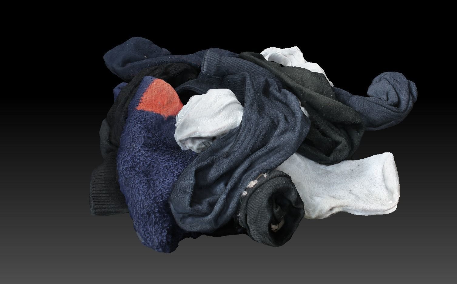 Pile of Cloths 7 Low-poly 3D model_12