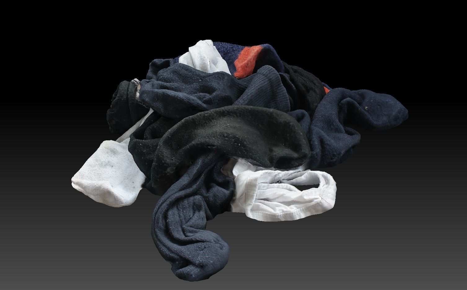 Pile of Cloths 7 Low-poly 3D model_4