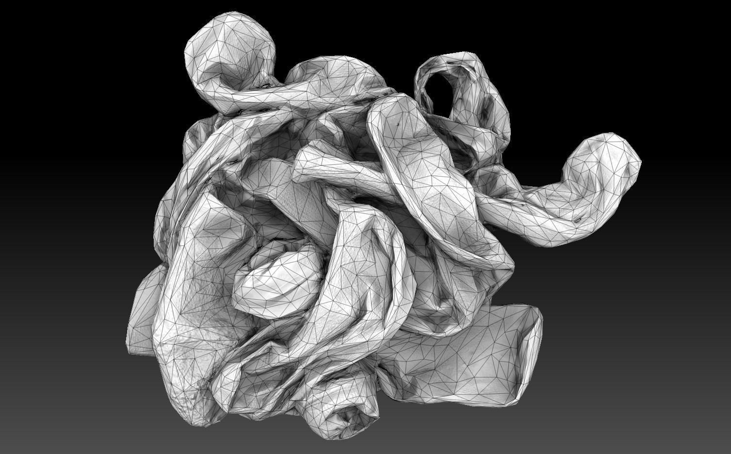 Pile of Cloths 7 Low-poly 3D model_21