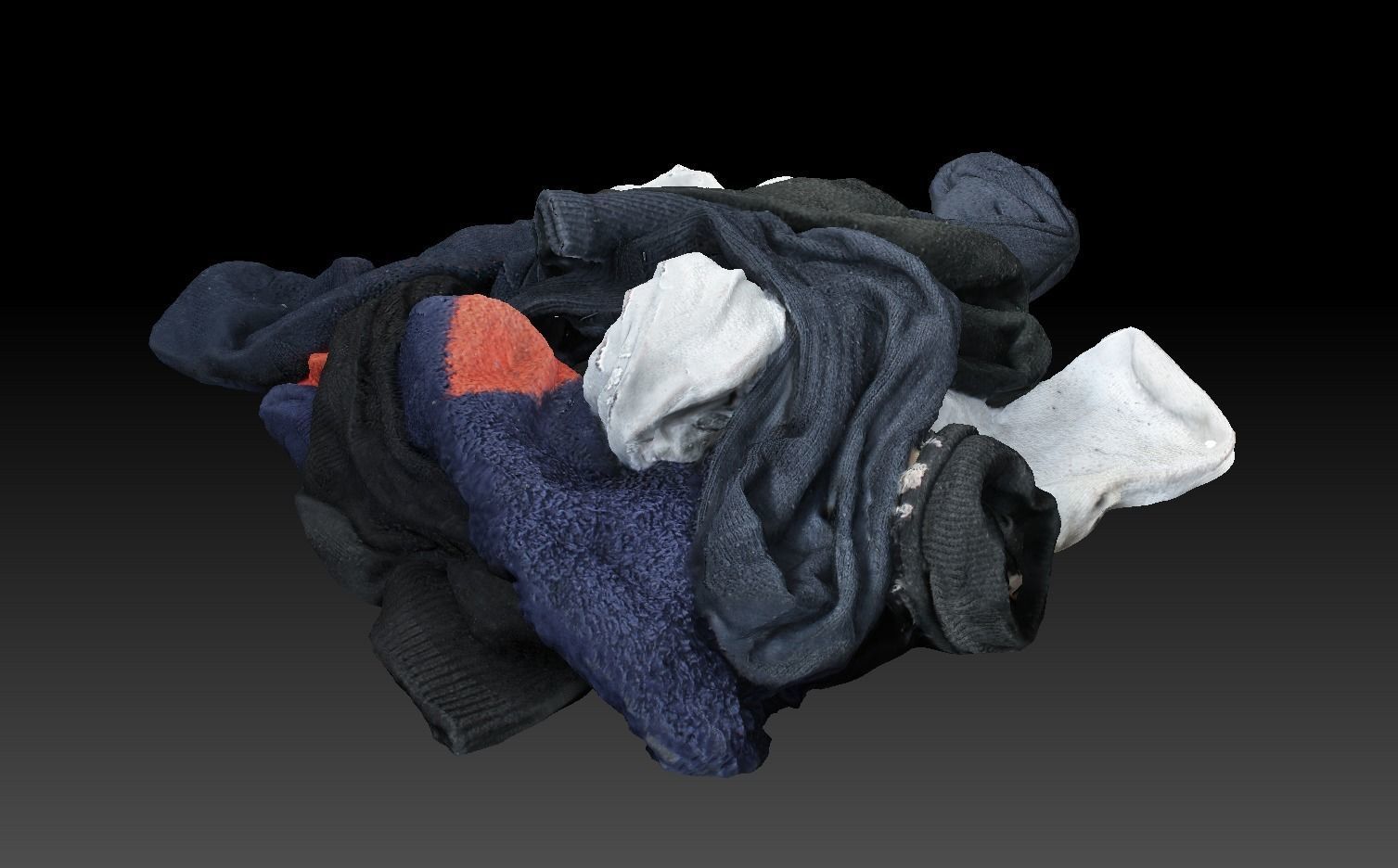 Pile of Cloths 7 Low-poly 3D model_11