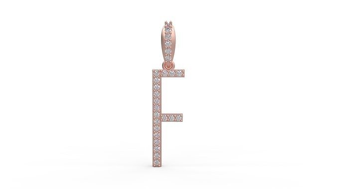 Initial Letters Pendant F 3D print model
