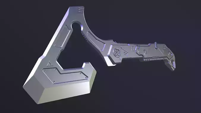 Cyberpunk Techwear Cosplay Axe Tomahawk 3D Model Stl