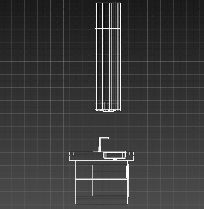 Long kitchen island 3D model_11
