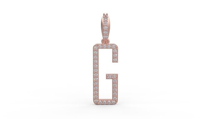 Initial Letters Pendant G 3D print model