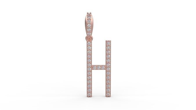 Initial Letters Pendant H 3D print model