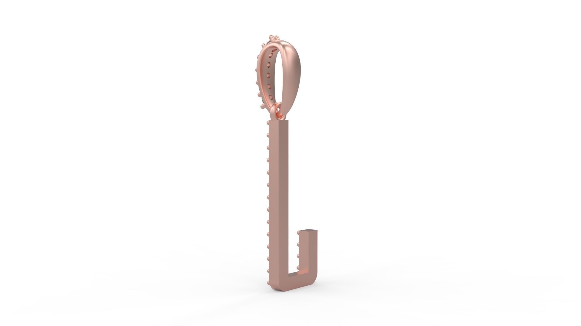 Initial Letters Pendant J 3D print model_3
