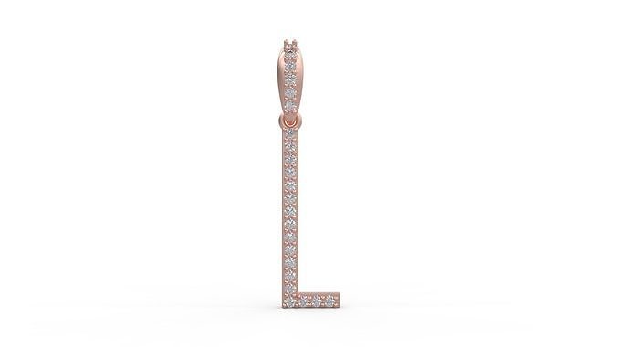 Initial Letters Pendant L 3D print model