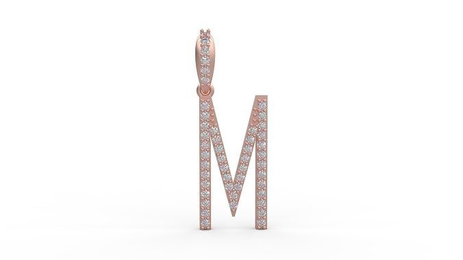 Initial Letters Pendant M 3D print model