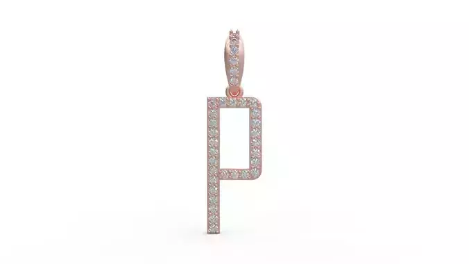 Initial Letters Pendant P 3D print model