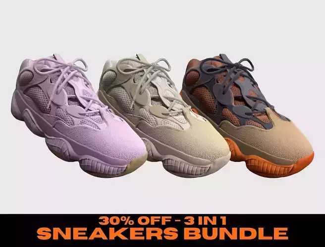 YEEZY 500 - BUNDLE 3D Model Collection