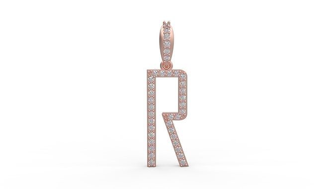 Initial Letters Pendant R 3D print model