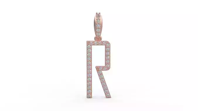 Initial Letters Pendant R 3D print model