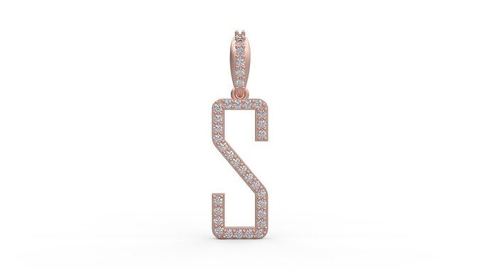 Initial Letters Pendant S 3D print model