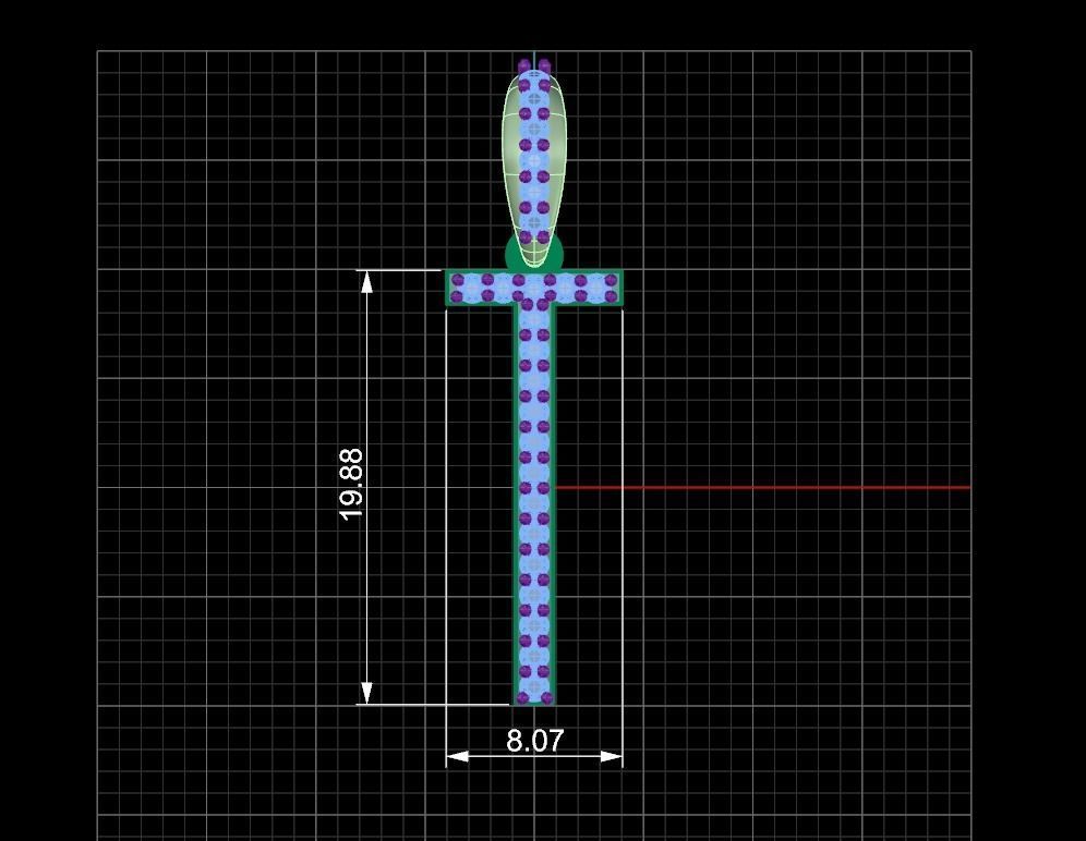Initial Letters Pendant T 3D print model_4