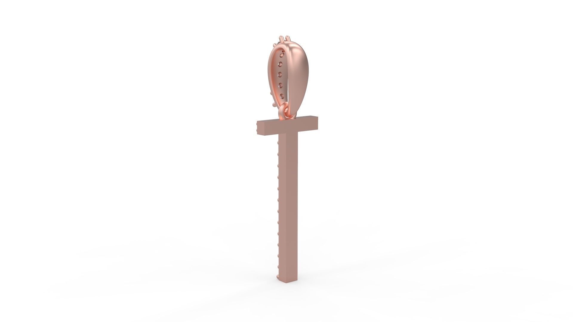 Initial Letters Pendant T 3D print model_3