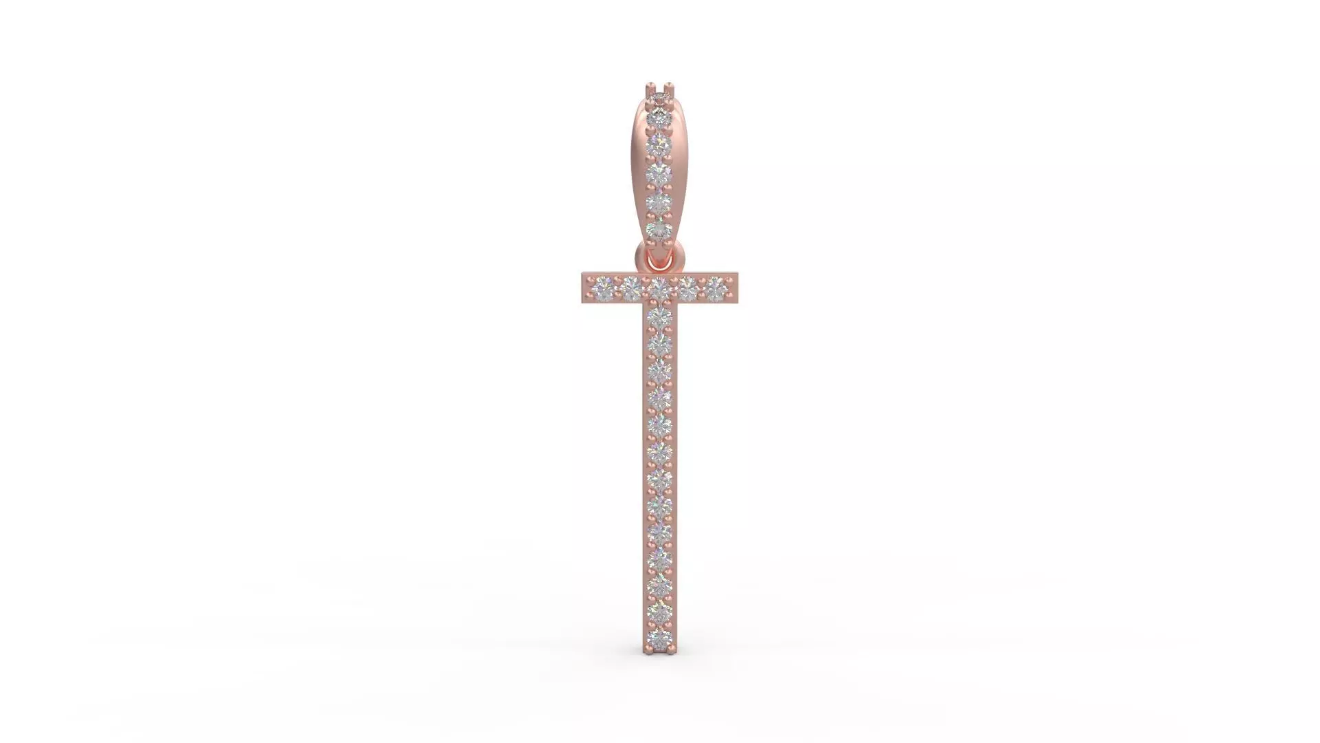 Initial Letters Pendant T 3D print model_0