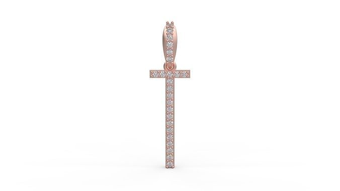 Initial Letters Pendant T 3D print model
