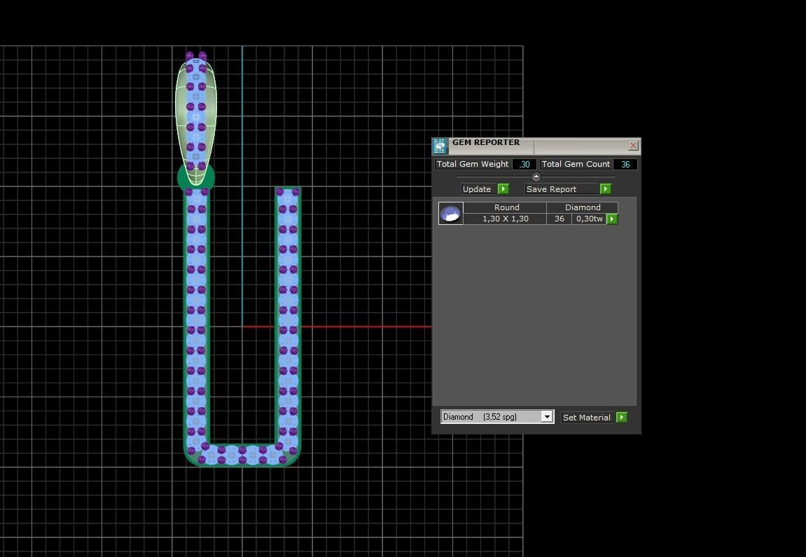 Initial Letters Pendant U 3D print model_5