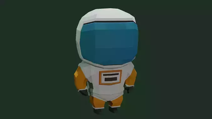 Spaceman Polygon Animated Rig character