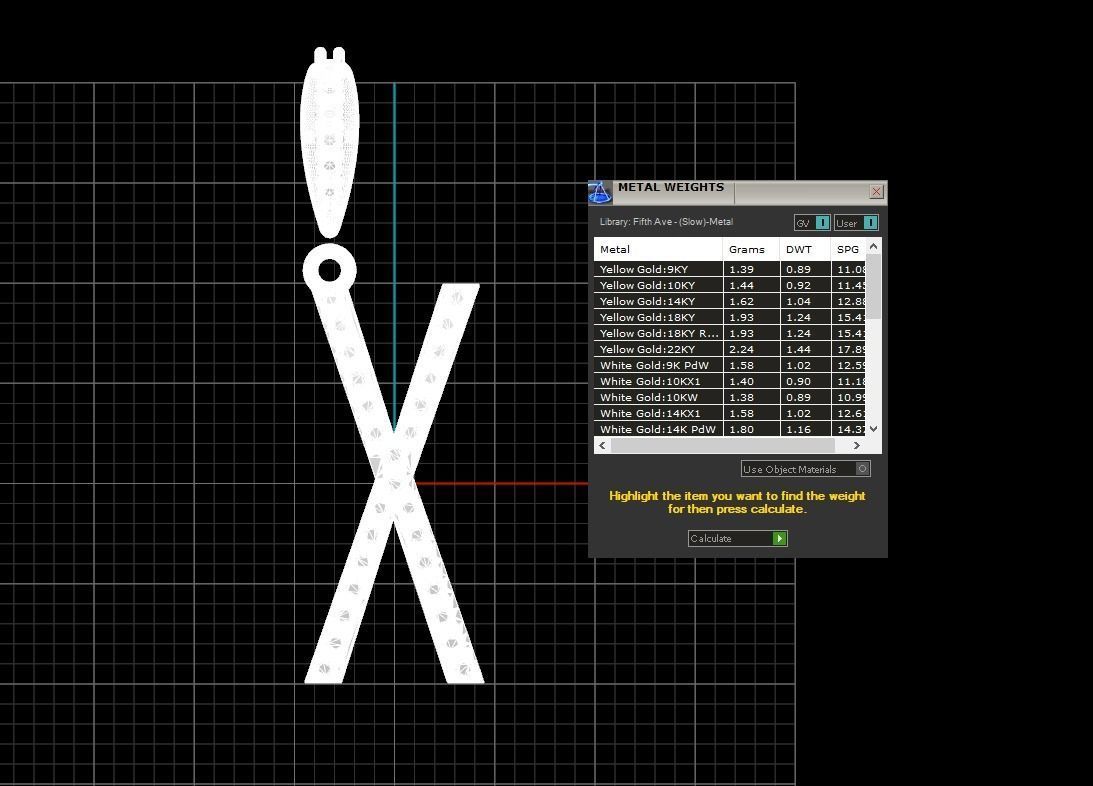 Initial Letters Pendant X 3D print model_6