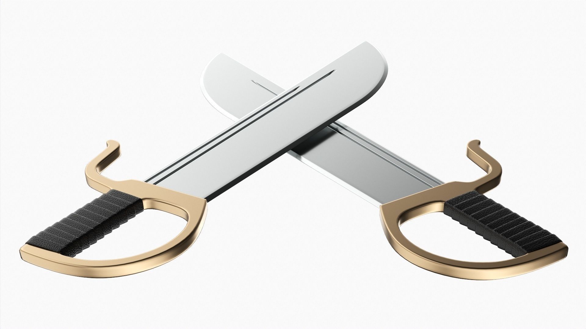 Butterfly short swords 3D model_3