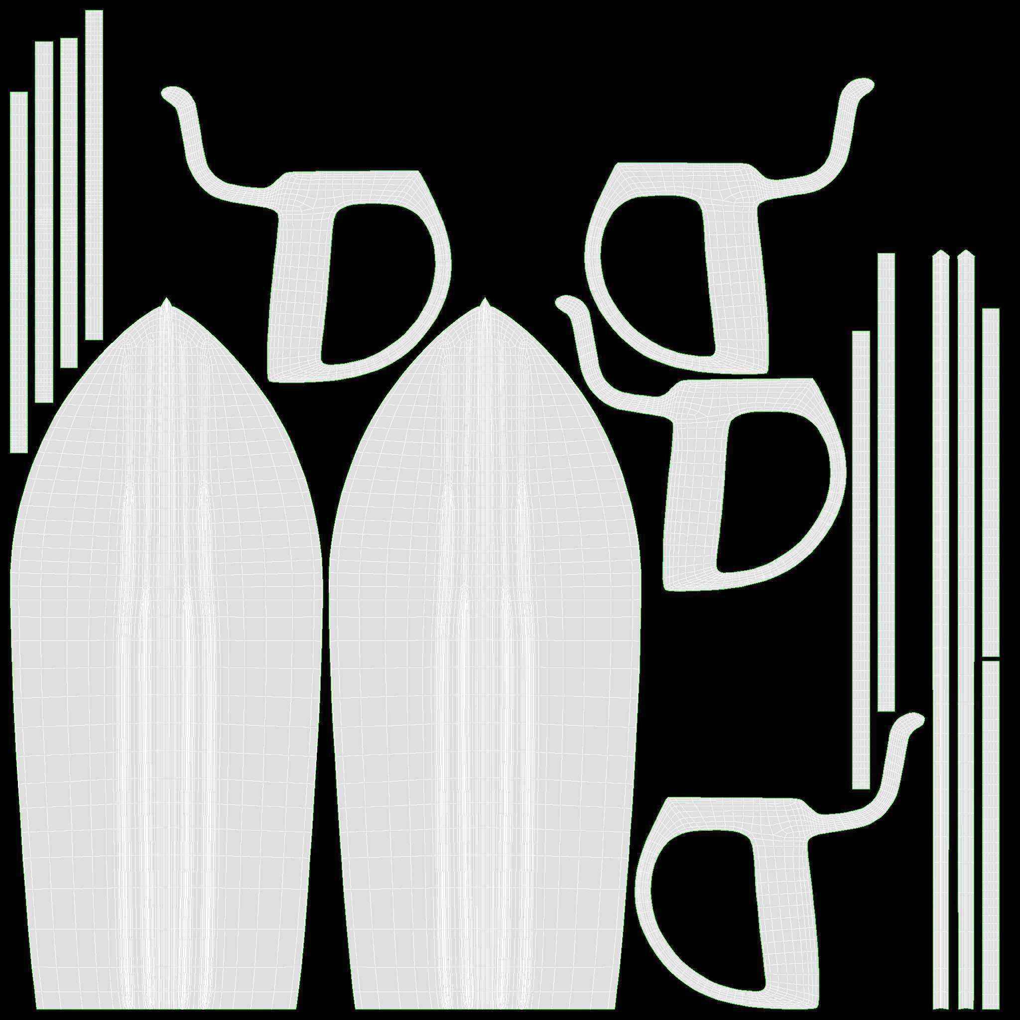 Butterfly short swords 3D model_7