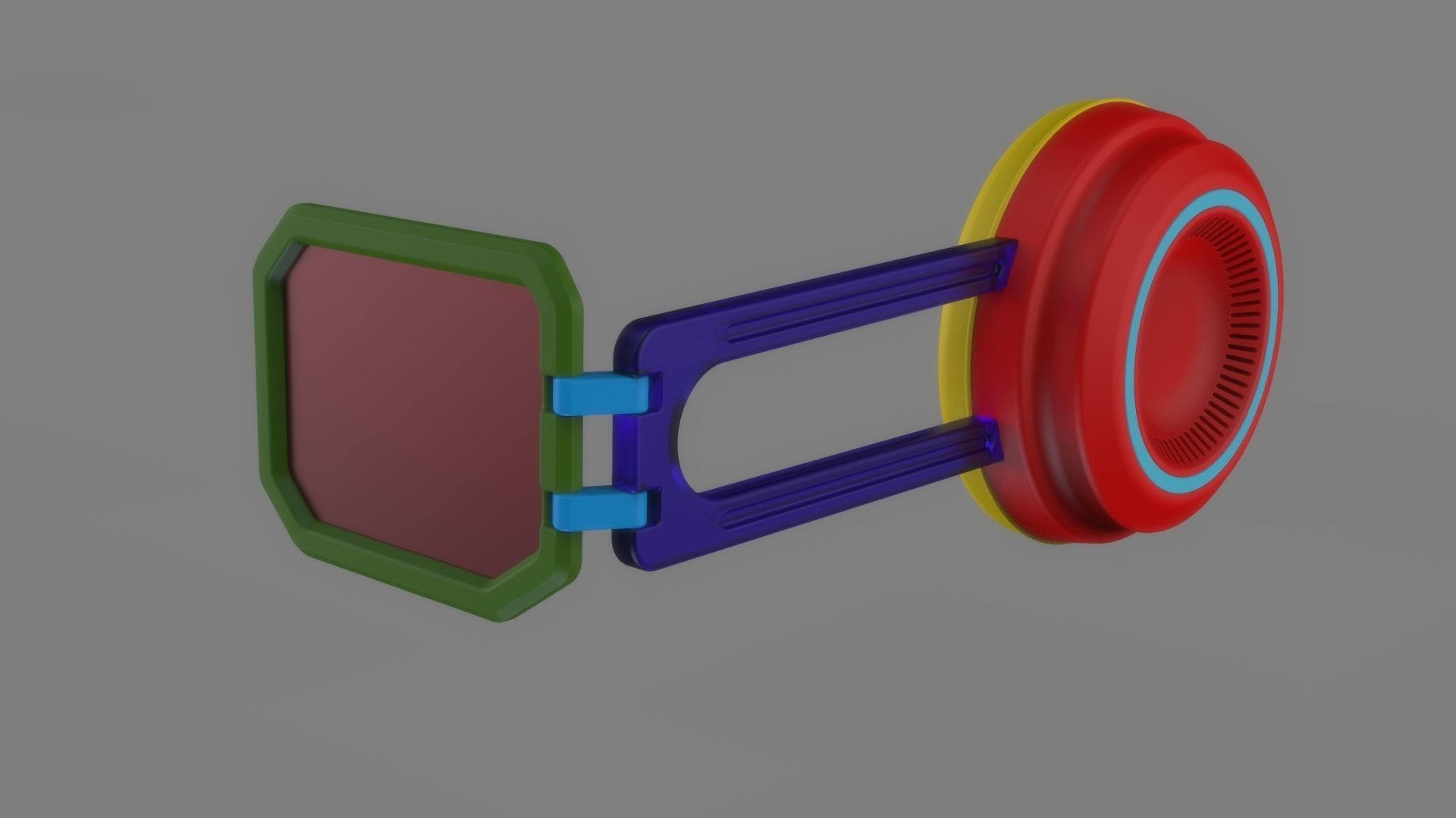 Sci fi and military monocle glasses goggles 3D model_12