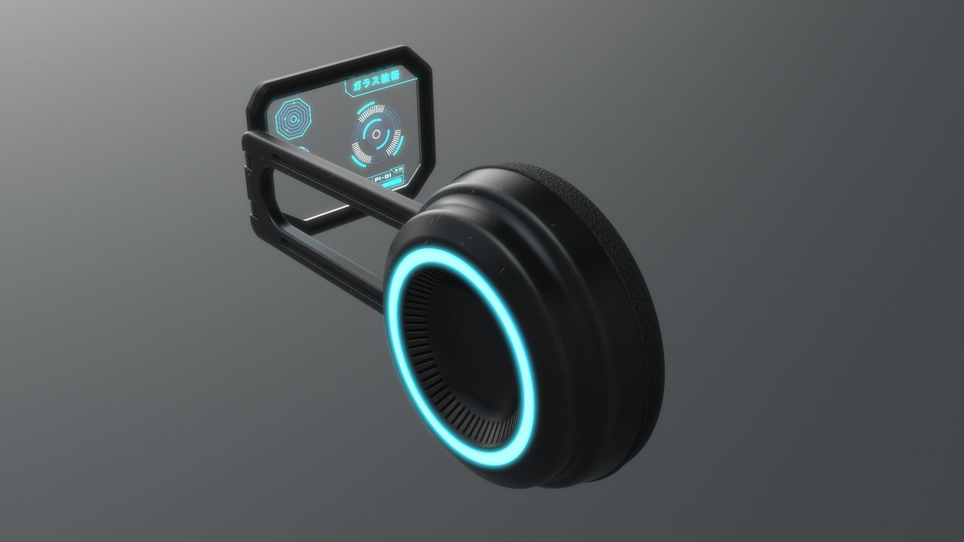 Sci fi and military monocle glasses goggles 3D model_4