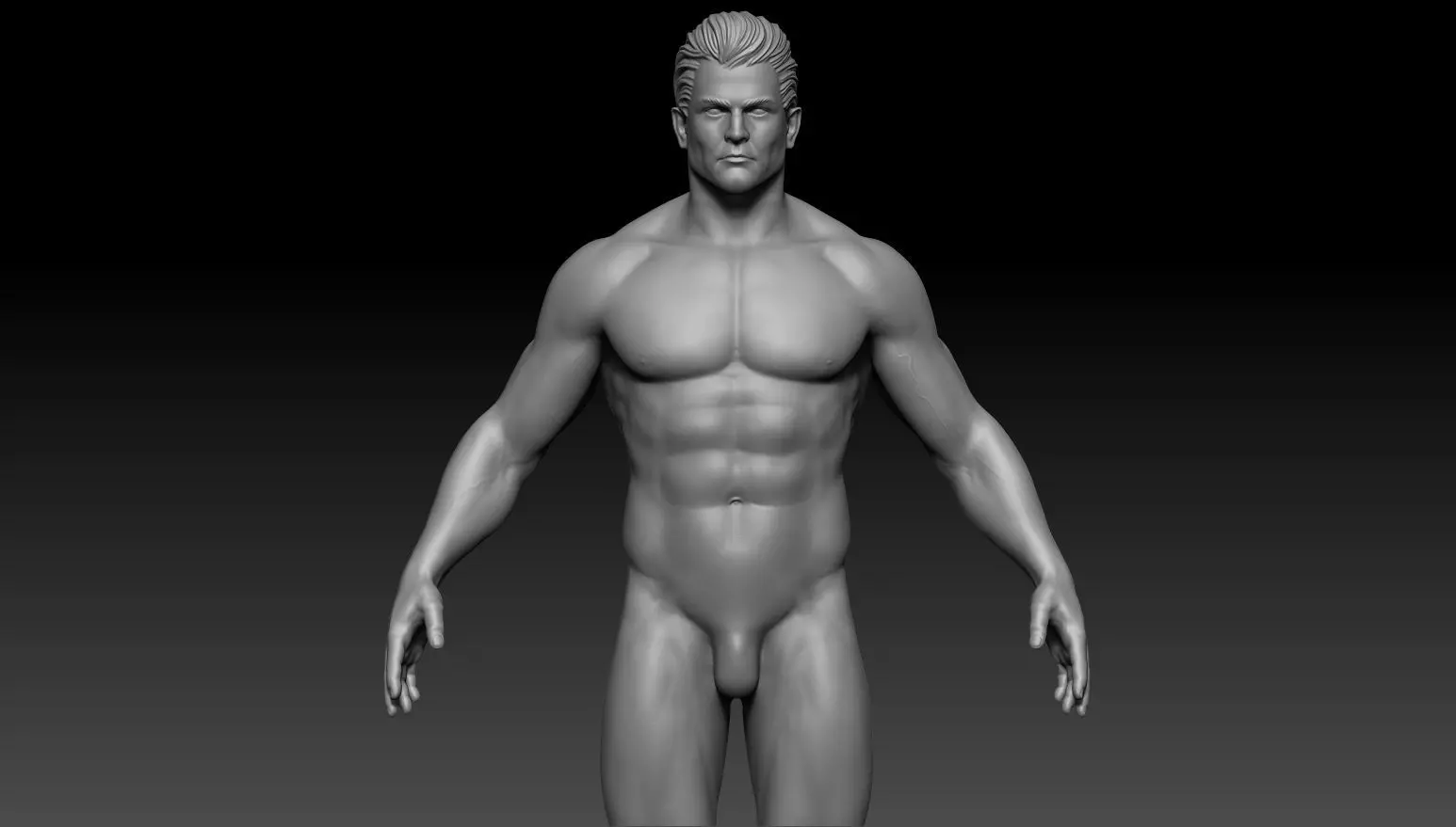 Male anatomy reference and print 3D model 3D model_0