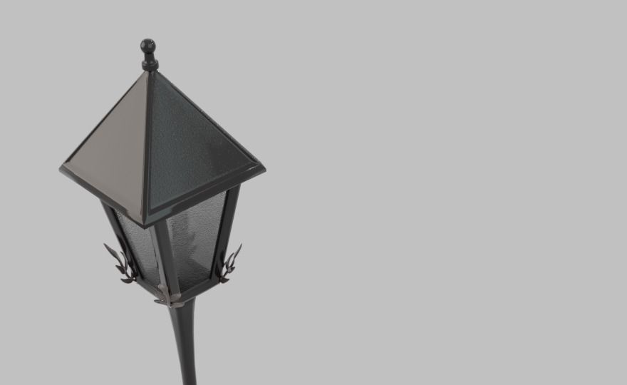 Street lamp 3D model_4