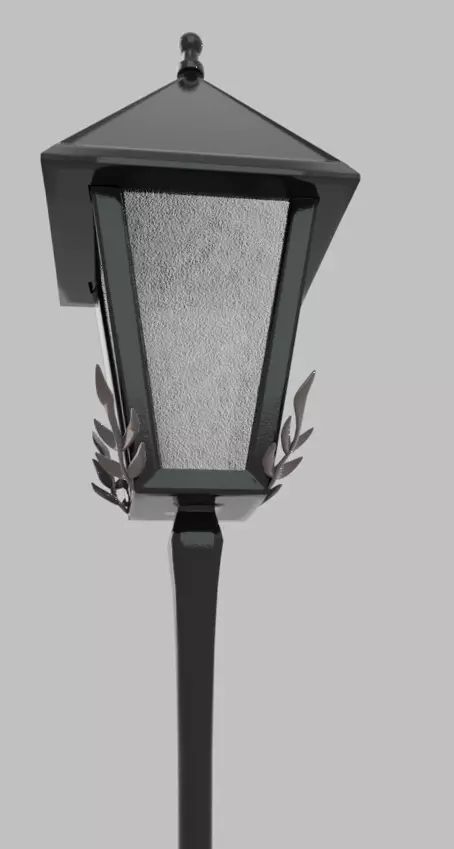 Street lamp 3D model_0