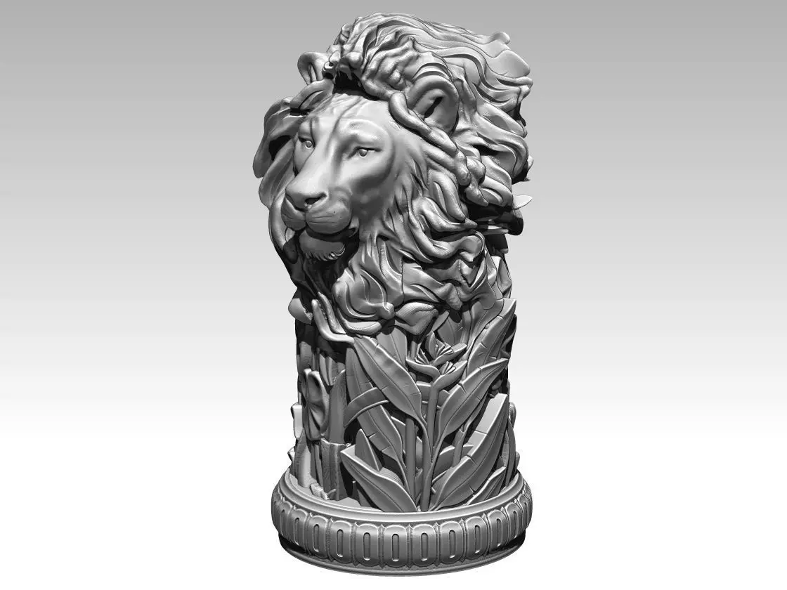 Chess Lion board 3D print model_0