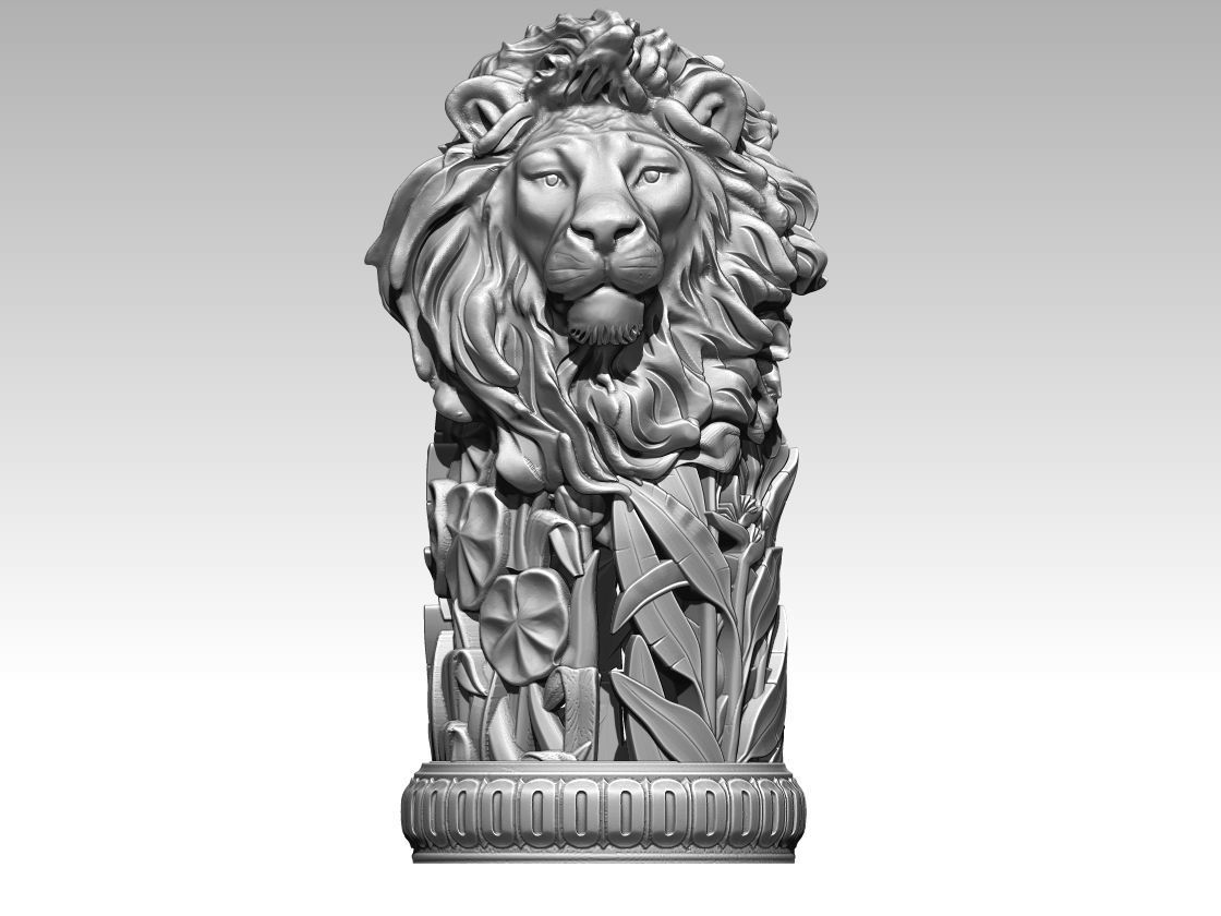 Chess Lion board 3D print model_1
