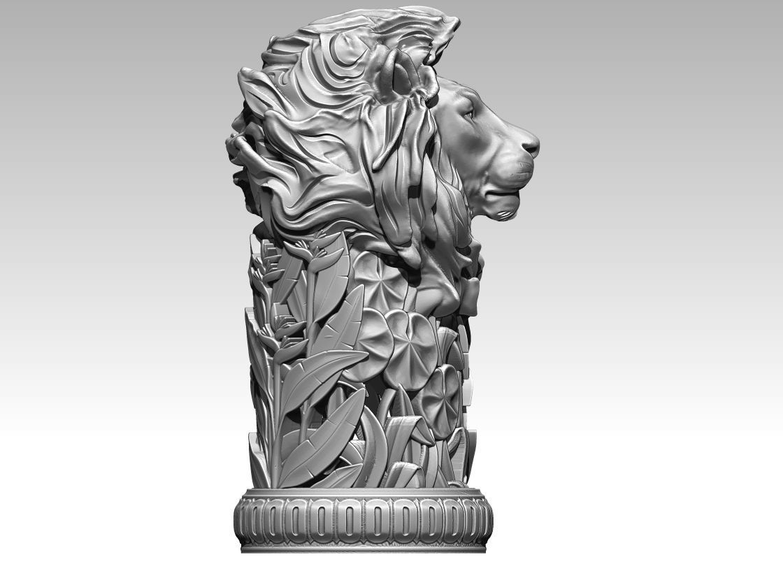 Chess Lion board 3D print model_2