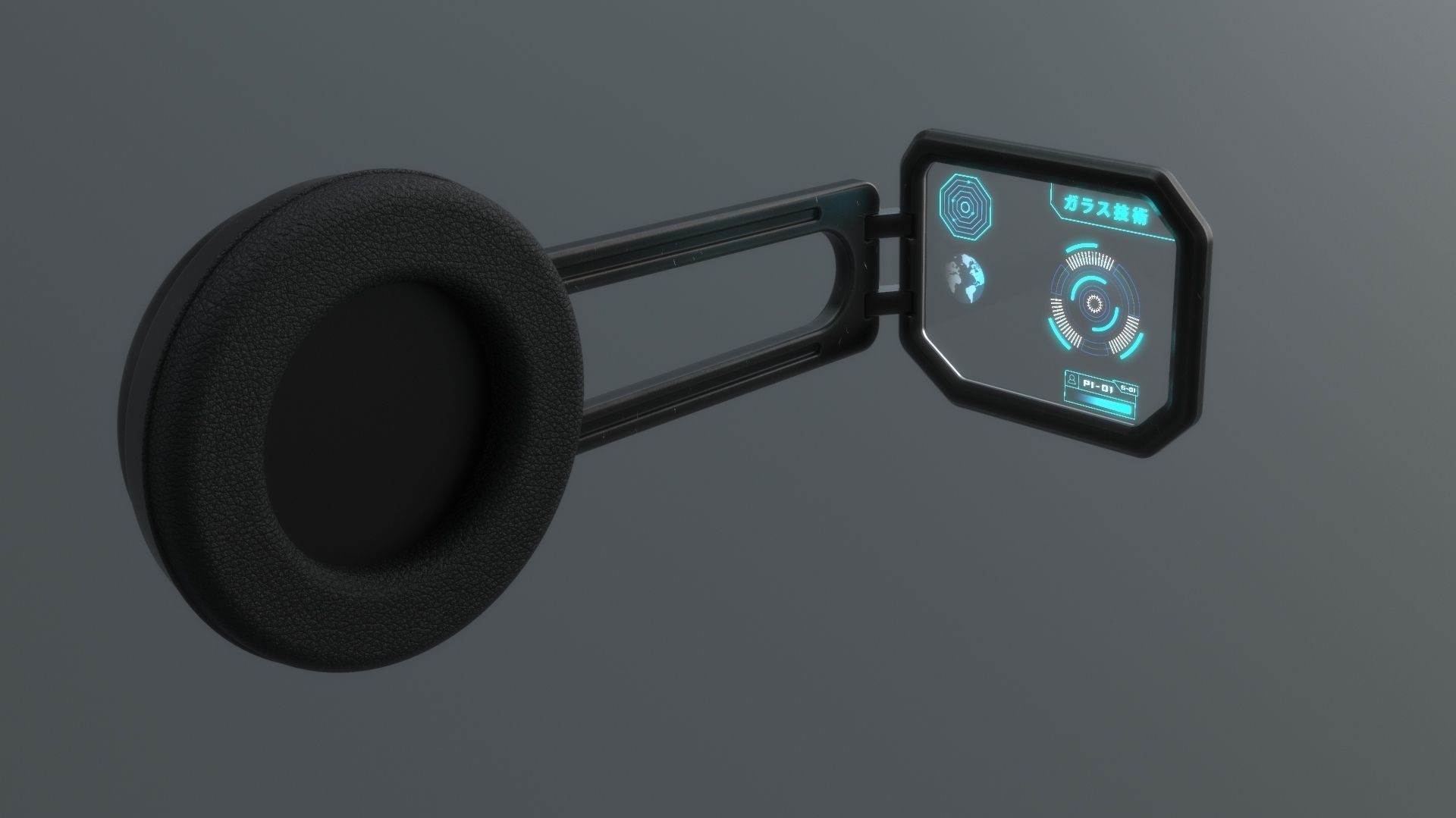 Sci-fi glasses and helmet bundle 2 3D Model Collection_7