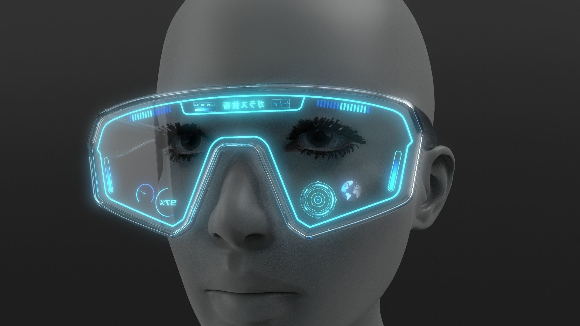 Sci-fi glasses and helmet bundle 2 3D Model Collection_16