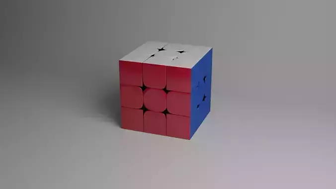 3D highly detailed Rubiks Cube