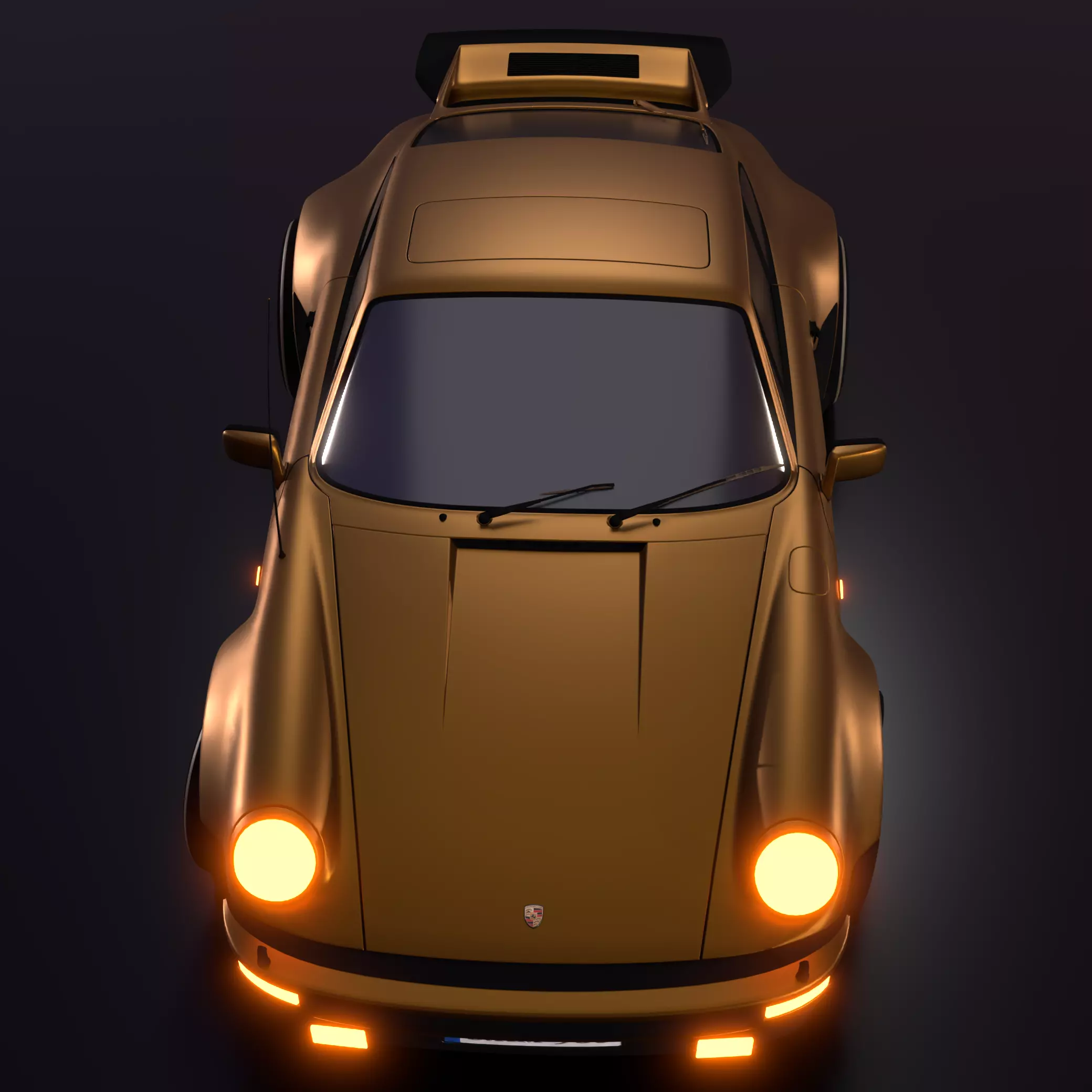 porsche 911 classic LowPoly Low-poly 3D model_0