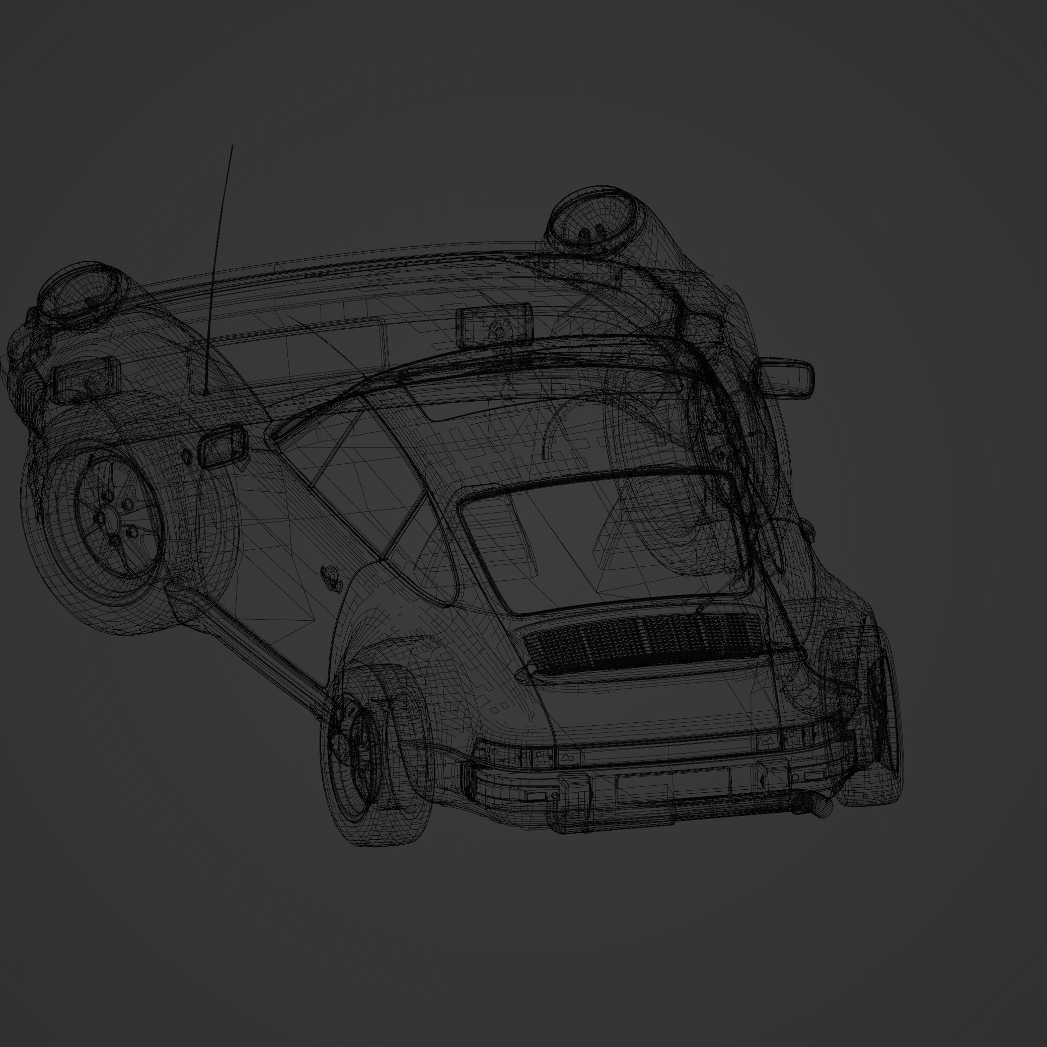 porsche 911 classic LowPoly Low-poly 3D model_13