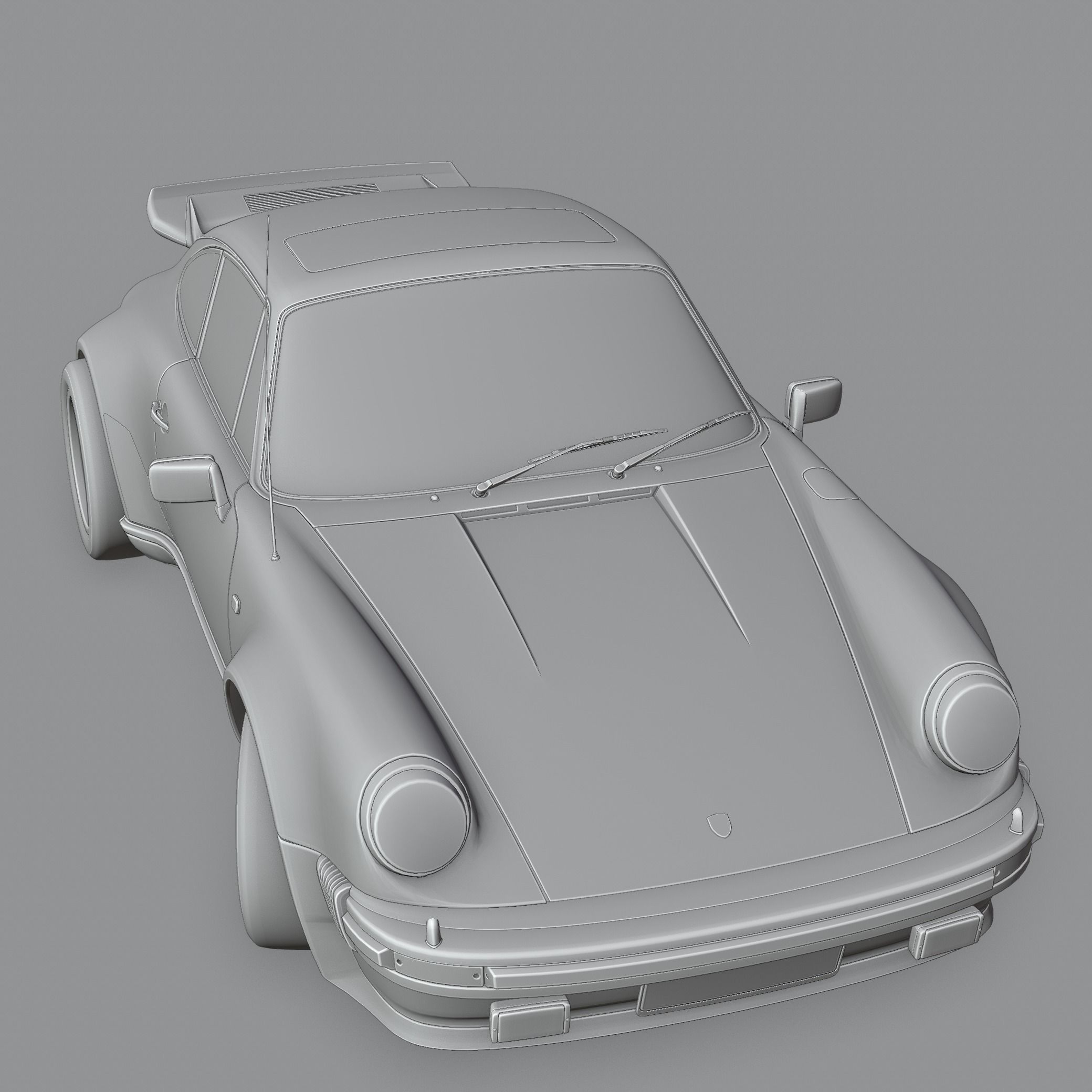 porsche 911 classic LowPoly Low-poly 3D model_16