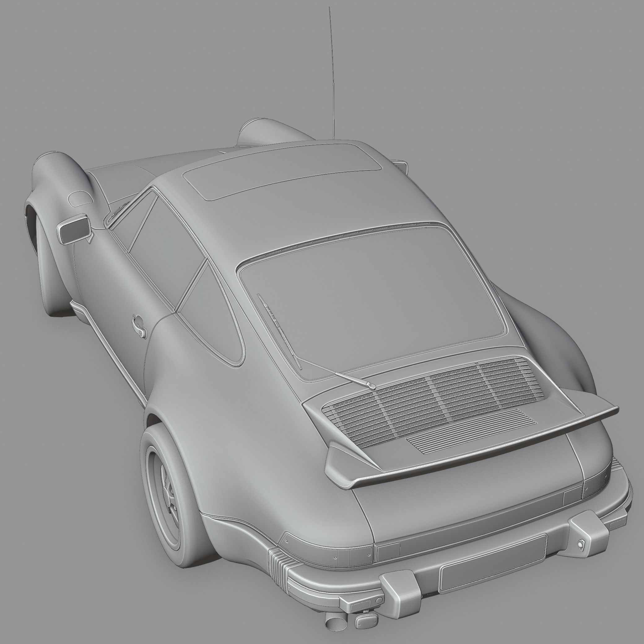 porsche 911 classic LowPoly Low-poly 3D model_17
